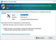 Allow Xming through Windows Defender Firewall.